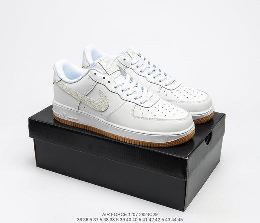 耐克Nike Air Force Low 1’07"Reflective White"空军一号经典低帮百搭休闲运动板鞋“皮革米白全息3M” 商品图6