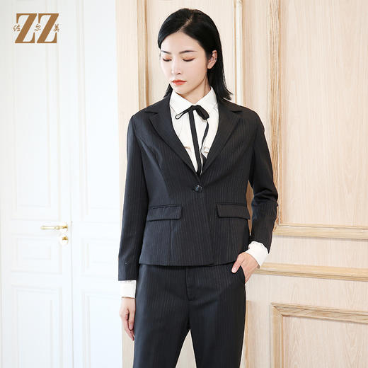 佐尔美春季新款小香风英伦风休闲气质时尚职业西装外套女E03KT04 商品图0