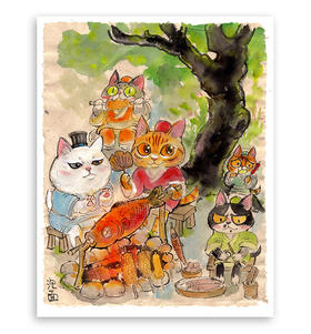 泡面猫「民俗系列-吃烧烤」