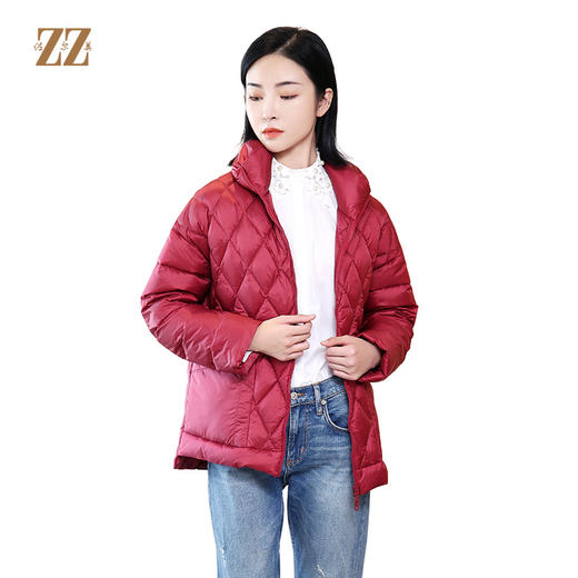 佐尔美冬季新款羽绒服女纯色面包服气质短款E04YY13 商品图0