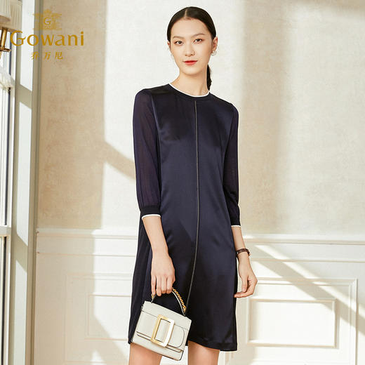 【三醋酸】乔万尼夏季新品H型三醋酸透气光泽感连衣裙EI2E725 商品图2