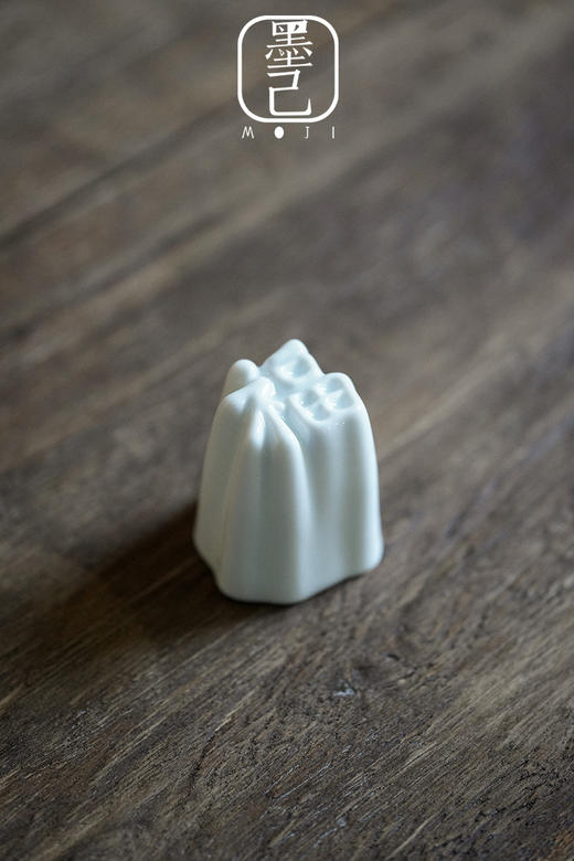 墨己  | 德化白瓷盖置 茶道配件陶瓷壶盖架 商品图3