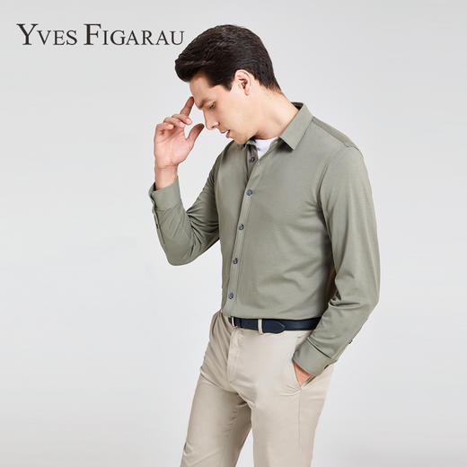 YvesFigarau伊夫·费嘉罗春夏商务休闲舒适透气长袖衬衫912302 商品图1