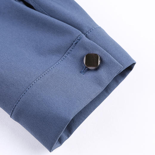 佐尔美春秋款女装简约白领OL风长袖立领连衣裙短裙E63LL12 商品图3