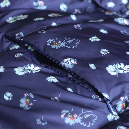 佐尔美秋冬新款时尚双穿貂毛领羽绒服女中长款E94YO25 商品图3