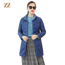 佐尔美冬季新款时尚双穿加厚短款羽绒服女立领E94YY14