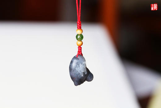 [ 知足常乐 ]  和田玉青花挂件 商品图1