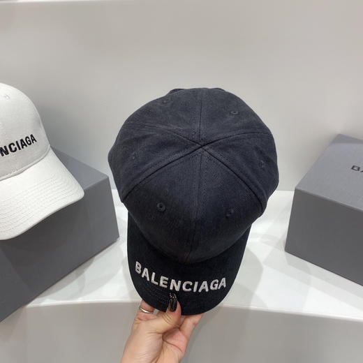 巴黎世家BALENCIAGA棒球帽-黑色帽檐刺绣 商品图4