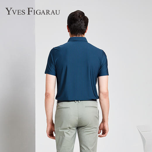 YvesFigarau伊夫·费嘉罗夏季新款商务休闲简约舒适透气短袖衬衫912423 商品图3