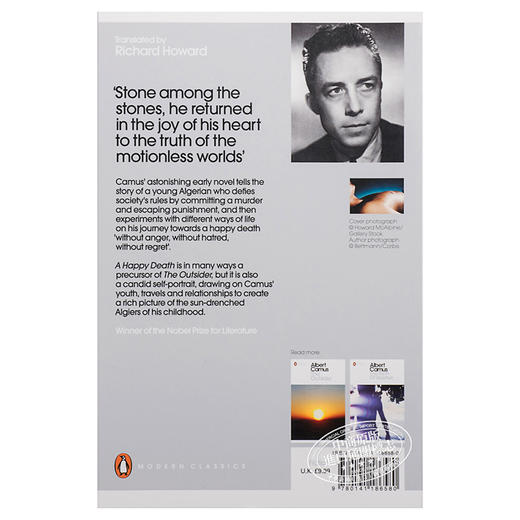 预售 【中商原版】快乐的死 加缪 英文原版 A Happy Death Albert Camus 商品图1