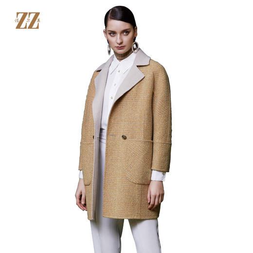佐尔美冬季新款气质复古宽松羊毛双面呢大衣E94SM02 商品图0