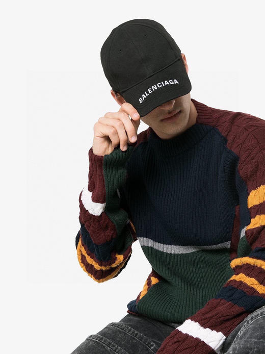 巴黎世家BALENCIAGA棒球帽-黑色帽檐刺绣 商品图7