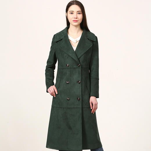 佐尔美新品春秋季女装纯色百搭休闲修身显瘦外套风衣E73FC46 商品图1