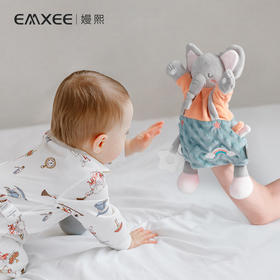 嫚熙婴儿可入口安抚玩偶宝宝睡眠毛绒手偶安抚玩具不掉毛宝宝玩具【礼盒装】