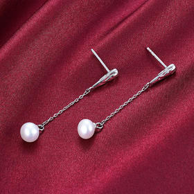 S925银珍珠耳钉【EM2145-XF】2104