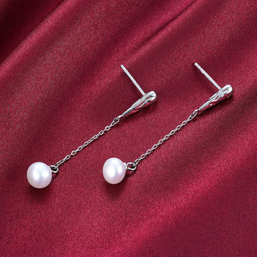 S925银珍珠耳钉【EM2145-XF】2104 商品图0