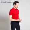 YvesFigarau伊夫·费嘉罗夏季新款男士简约舒适修身透气商务休闲翻领短袖T恤910865 商品缩略图1