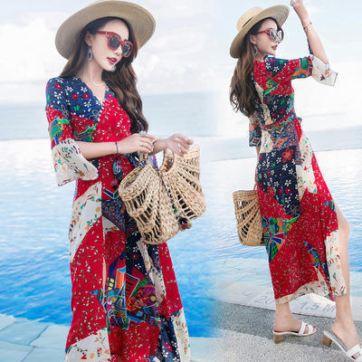 WZNH- TSZJH1821 连衣裙气质韩版简约宽松长袖 商品图2