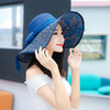 CT-0125465沙滩草帽女夏天海边大檐防晒遮阳帽韩版百搭出游大沿可折叠太阳帽 商品缩略图1