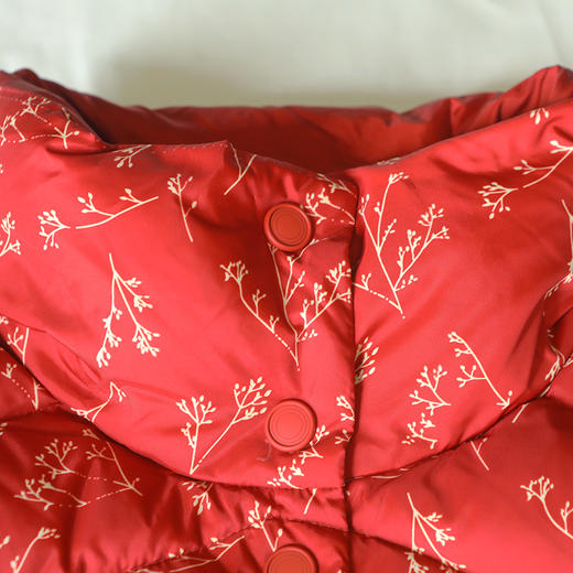 佐尔美秋冬新款中年妈妈双穿碎花羽绒服外套女E94YY12 商品图2