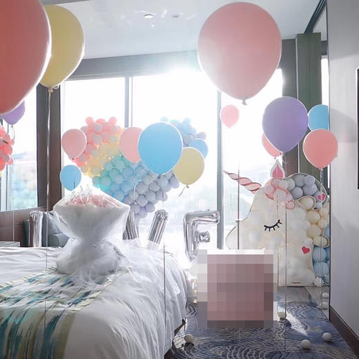 独角兽生日求婚纪念日浪漫惊喜气球装扮房间上门布置 商品图0