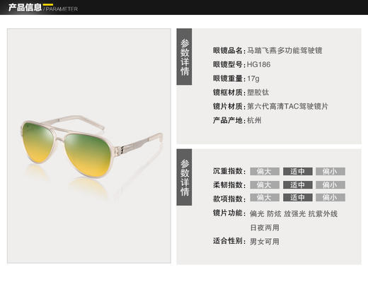 “马踏飞燕”多功能太阳镜套组 商品图1