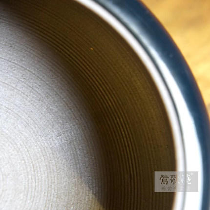 莺歌烧纹铜胎银面壶承创意干泡可拆卸霁蓝釉可储水水洗 商品图2