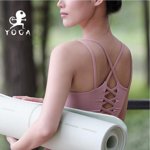 【七十二小时发货】壁虎瑜伽《2104SY020》美背高弹瑜伽背心（有胸垫） 商品图3