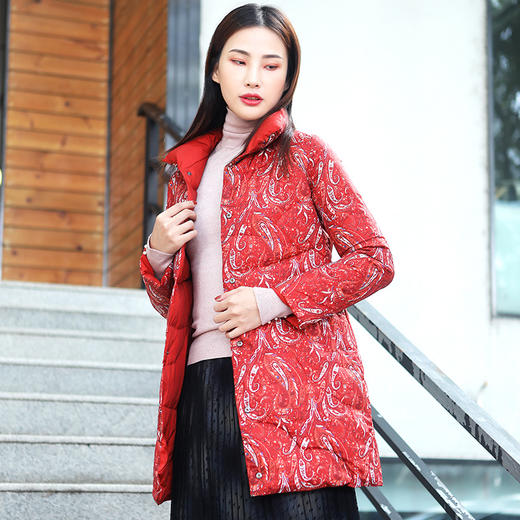 佐尔美冬季新款时尚双穿加厚短款羽绒服女立领E94YY14 商品图1