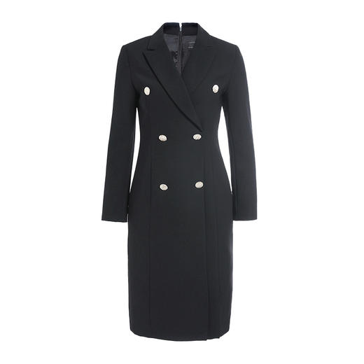 EITIE爱特爱女装春款气质时尚上班族通勤职场OL风开叉连衣裙5807558 商品图4