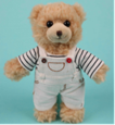 nuzzle Teddy bear 挂件背带裤（米色）C款 16cm