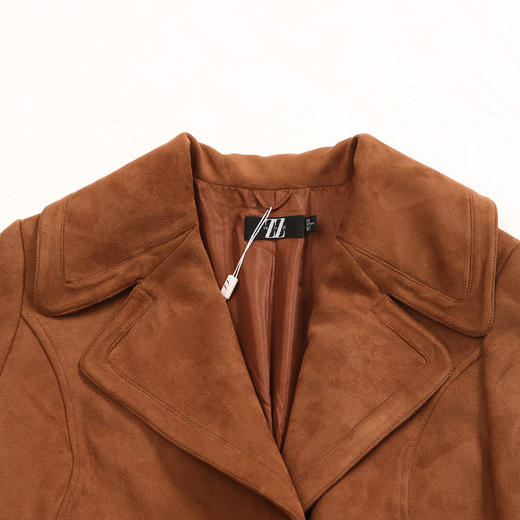 佐尔美新品春秋季女装纯色百搭休闲修身显瘦外套风衣E73FC46 商品图2