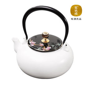 正品莺歌烧柿形陶壶煮茶日式手工烧水壶煮茶壶单壶莺歌烧茶用提梁壶