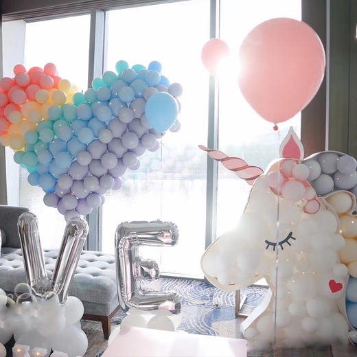 独角兽生日求婚纪念日浪漫惊喜气球装扮房间上门布置 商品图2