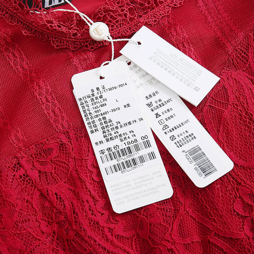 佐尔美早春季新款气质纯色直筒长袖圆领蕾丝中长款连衣裙E01LL20 商品图4