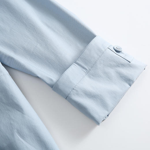 佐尔美春秋季新款时尚减龄收腰拉链休闲连帽中长风衣女式E01FZ09 商品图3