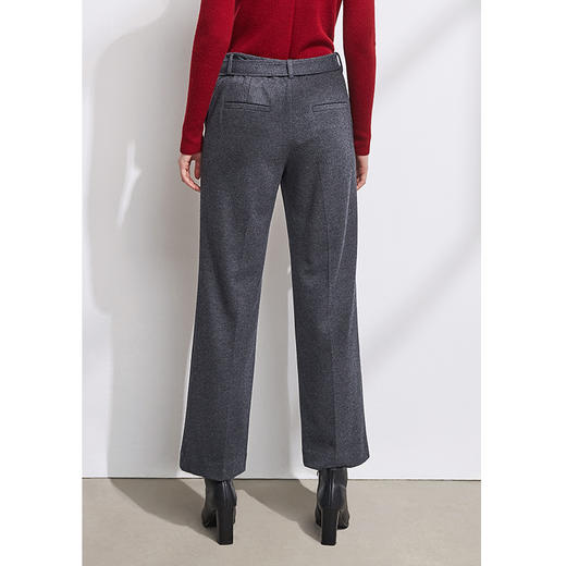 下架-EITIE爱特爱品牌女装冬款通勤职业百搭显瘦直筒羊毛呢九分裤女裤 商品图3