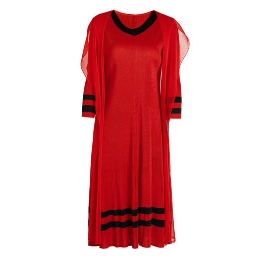 JN-K210337三宅褶皱连衣裙2021春夏深圳洋气女装新款中年婚礼妈妈装 商品图4