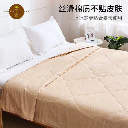 素道有机彩棉纯棉薄被 透气舒适双人午睡空调被 全棉夏季凉被 商品图1