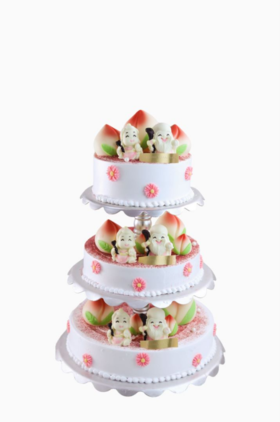 多层蛋糕寿桃蛋糕