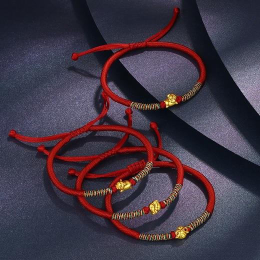 周六福 十二星座守护系列黄金手链 星座手绳 定价 商品图2