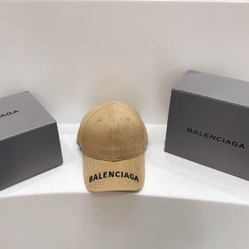 巴黎世家BALENCIAGA棒球帽-卡其色帽檐刺绣