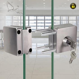 〖A091〗304电脑匙双开玻璃门方锁