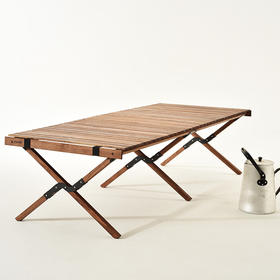 什良商店 黑胡桃蛋卷桌L款