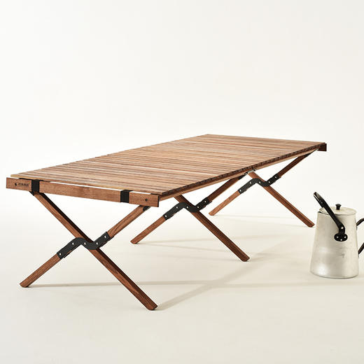 什良商店 黑胡桃蛋卷桌L款 商品图0