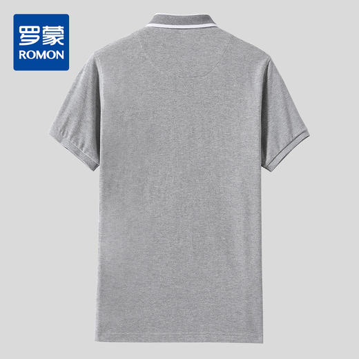 【爆款】罗蒙男士t恤短袖夏季撞色翻领青年休闲纯棉短袖Polo衫男 商品图1