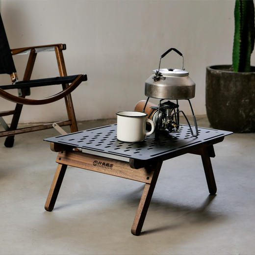 什良商店 黑胡桃铝面折叠地桌MINI款 商品图0