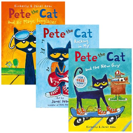 皮特猫故事书3本套装 英文原版绘本 Pete the Cat Rocking in My School Shoes 吴敏兰推荐书单 英文版进口儿童英语故事图画书 商品图3