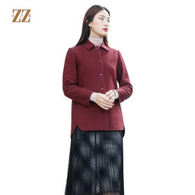 佐尔美商场同款冬季针织羊毛休闲外套女短款纯色E04ZZ27