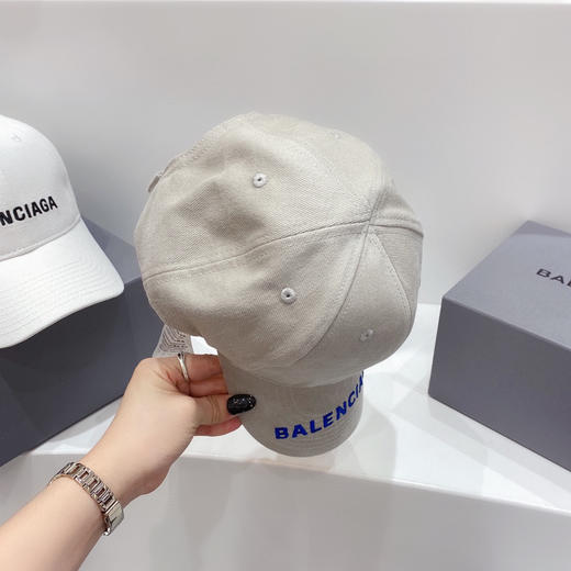 巴黎世家BALENCIAGA-灰白帽檐蓝字 商品图5